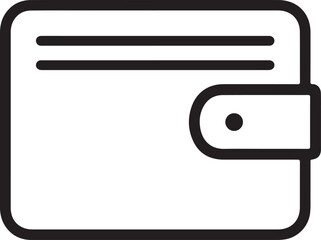 Fototapeta premium Modern Wallet Outline Logo On White Background For Fintech Solutions