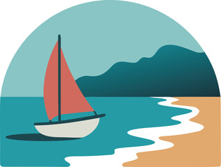 Beach logo symbol vector Art, Icons, and Graphics for Designers