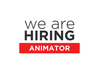 We are hiring animator for creative animation studio, join our team of talented animators today and create amazing content now