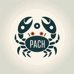 crab logo icon flat art design royalty free image premium quality