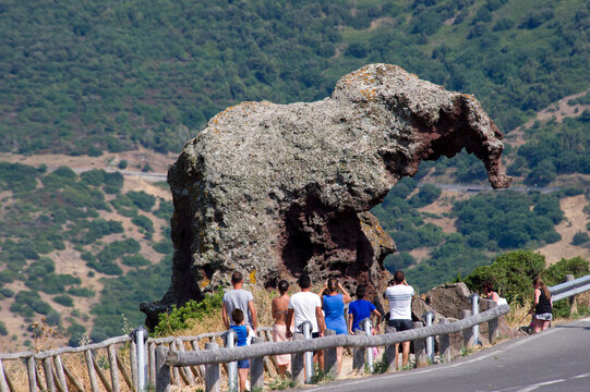 Elephant rock, one of the symbols of Sardinia. from Castelsardo to Sedini, , a nice Domus de Janas shaped by the wind, that took the form of an elephant.