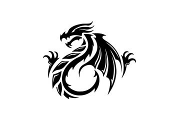 Letter S logo icon with dragon design vector illustration