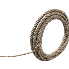 Obraz premium Rope coil for outdoor activities such as tent pitching and climbing