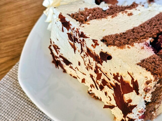 A piece of the traditional Schwarzwald cake