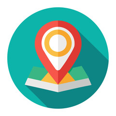 map pointer with pin icon