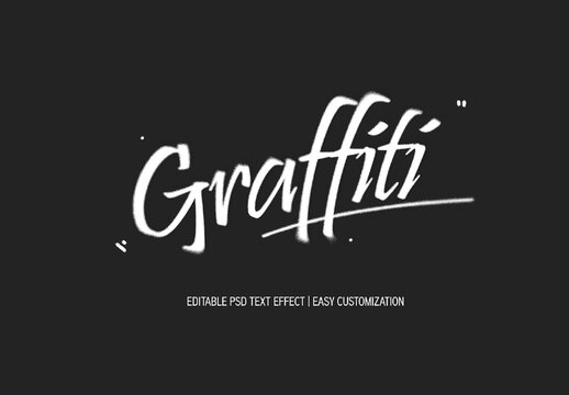 White Rough Script Graffiti Font Dynamic Urban Cursive Text Effect