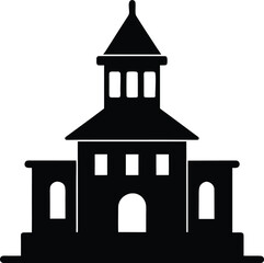 church silhouette vector