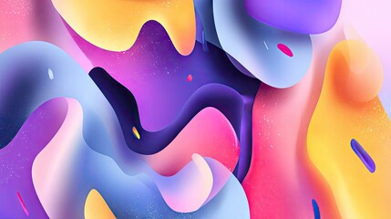 Abstract design with flowing, vibrant shapes.