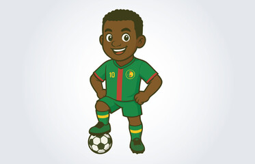 Soccer or Football Player Mascot Cartoon Character Template