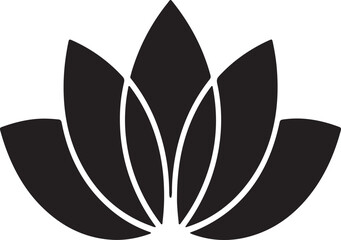 Elegant Lotus Flower Silhouette Symbolizing Purity Serenity and Spiritual Awakening Minimalist Design for Meditation Relaxation and Inner Peace