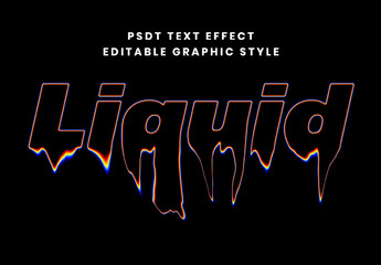 Colorful Glowing Fluid Drip Font Melted Neon Text Effect