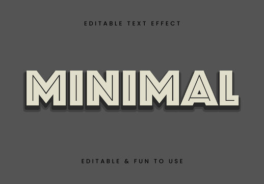 Silver 3D Elegant Font Minimal Letter Text Effect