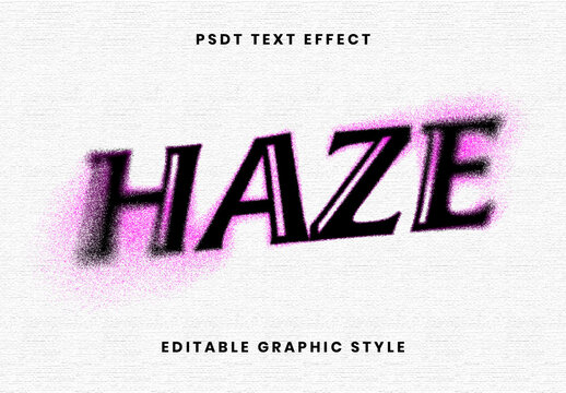 Pink And Black Haze Blur Font Soft Vanish Text Effect