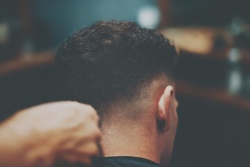 Modern fade haircut being styled at a trendy barber shop during an afternoon session with a skilled barber
