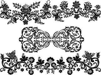 black and white curled background
