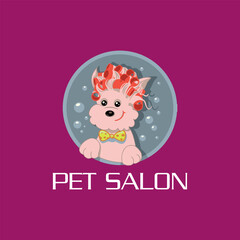pet home and pet salon logo design vector