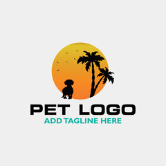 pet home and pet salon logo design vector