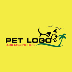 pet home and pet salon logo design vector