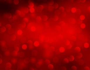 Christmas abstract red background with bokeh light