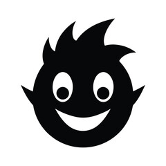 vector illustration of a cartoon face