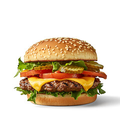 Classic Cheeseburger with Fresh Ingredients