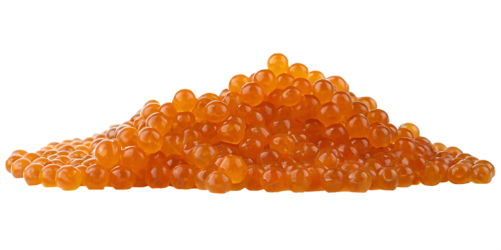 Orange roe pile isolated on a transparent background