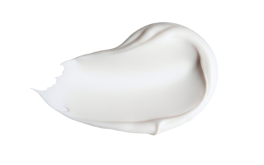 Rich white cream swatch for skincare