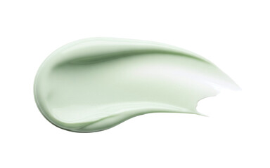 Light green calming cream swatch isolated