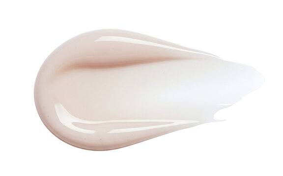 Liquid foundation makeup swatch or smear