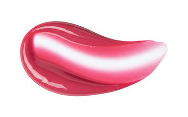Glossy magenta or pink lip gloss smear