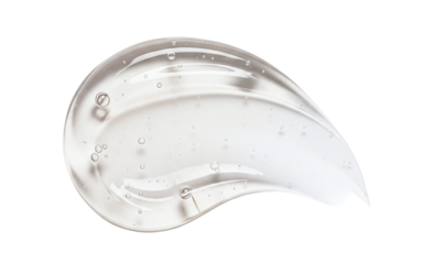 Transparent gel texture with air bubbles