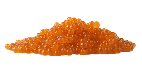Orange roe pile isolated on a transparent background