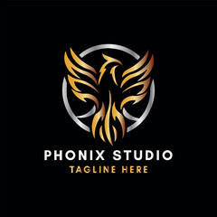 falcon phoenix logo design vector