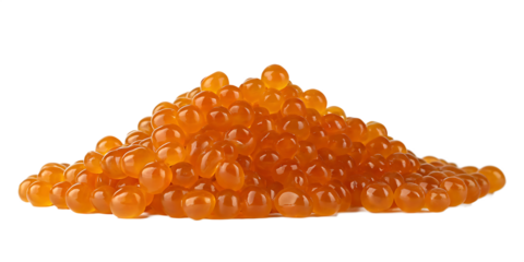 Orange roe pile isolated on a transparent background