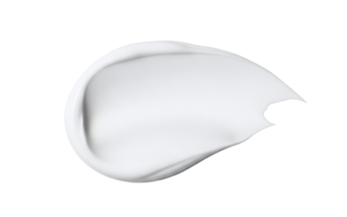 White cosmetic cream smear or swatch