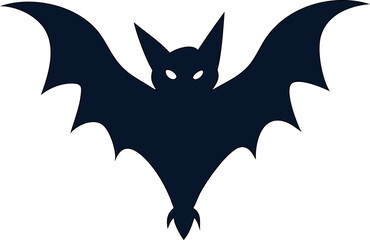 Evil bat silhouette clip art. Horror night icon great for Halloween graphics, spooky parties, or dark fantasy themes.

