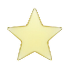 Yellow glass star icon for rating or favorites