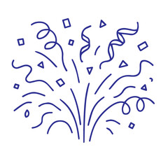 Black Vector of a Celebration Confetti Explosion, Editable Formats: AI, EPS, JPG, PNG, Ideal for Both Digital and Print Use
