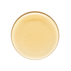 Round drop of golden honey or cosmetic oil