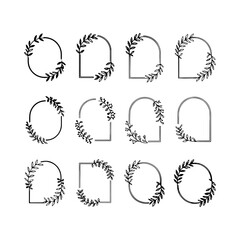 Minimal Hand-Drawn Frame Set. A clean collection of minimalist hand-sketched rectangular and rounded frames, perfect for elegant and subtle design compositions.