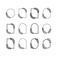 Hand-Sketched Organic Frame Set. A collection of hand-drawn irregular frames in oval, circular, and abstract shapes, adding an organic feel to creative designs.