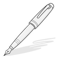 vector illustration of a pen