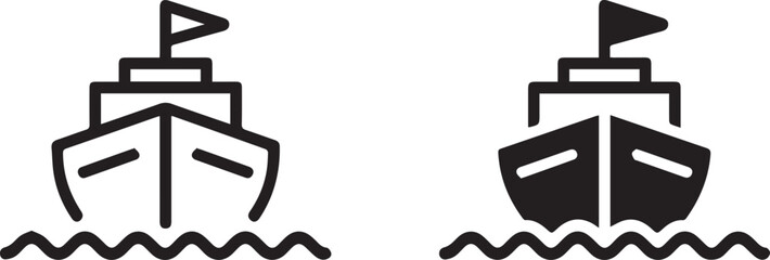 minimalist ship vector icons in ai eps jpeg png formats for marine and travel design resources