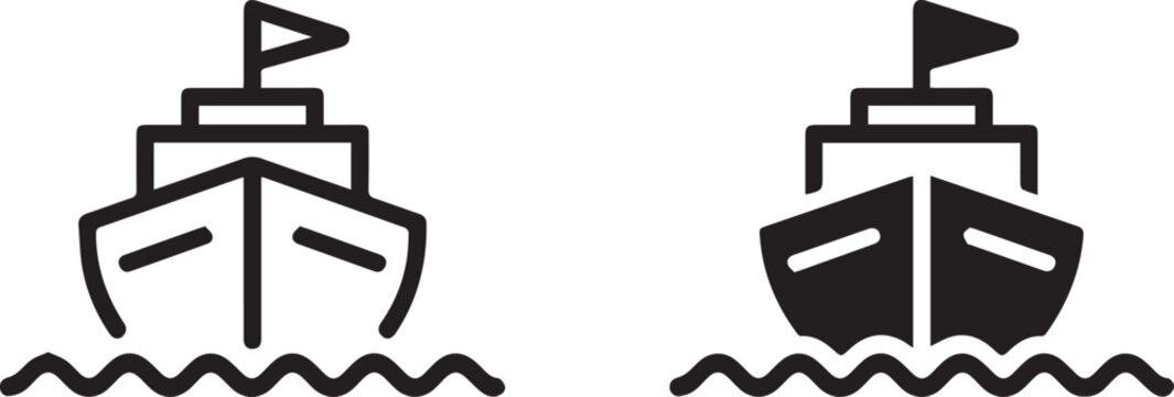 minimalist ship vector icons in ai eps jpeg png formats for marine and travel design resources