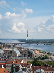 skyline of Riga, Latvia