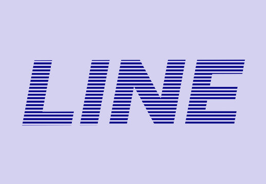 Blue Striped Motion Font Linear Surface Text Effect