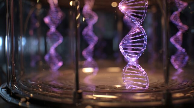 DNA in futuristic container