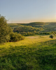 Obraz premium sunset over the river