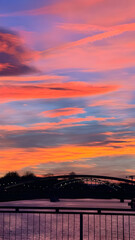 Obraz premium sunset over the river