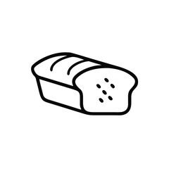Outline a sliced loaf bread on a food bakery